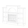 Cozette Fireplace Mantel with Built-In Bookshelves, , large