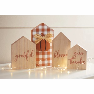 4-Piece Fall House Tabletop D&eacute;cor, , large