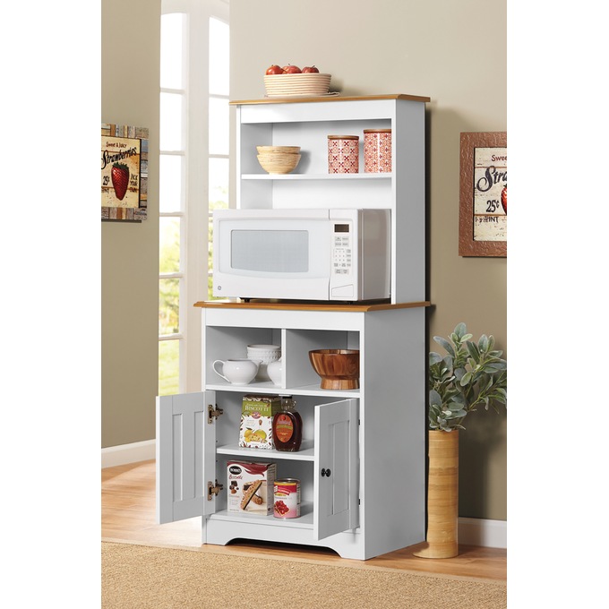 Katie Microwave Stand with Hutch, , large