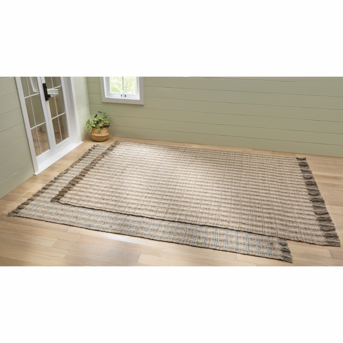 Textured Jute Rug with Fringe, , large