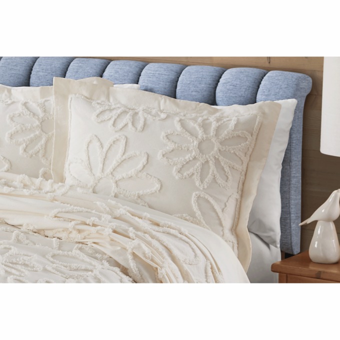 Daisy Chenille Sham, , large