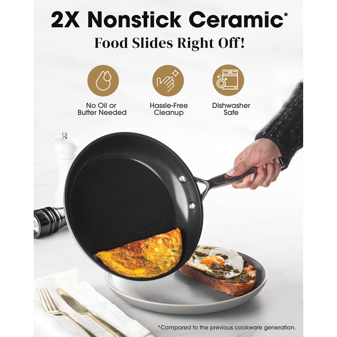 Gotham Steel Hard Anodized 2-Piece Fry Pan Set, , large
