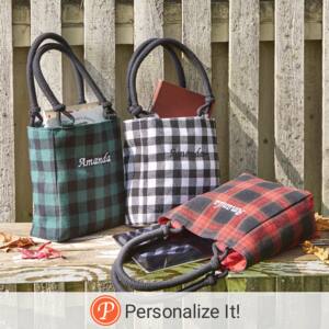 Personalized Farmhouse Tablet Tote, , large
