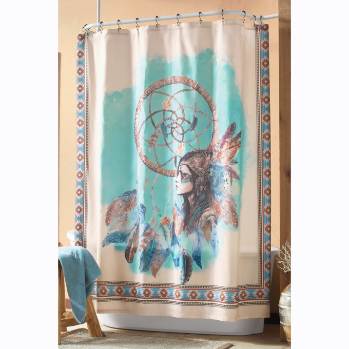 Sacred Spirits Shower Curtain, , large