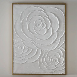 Framed Textured Floral Canvas, , large