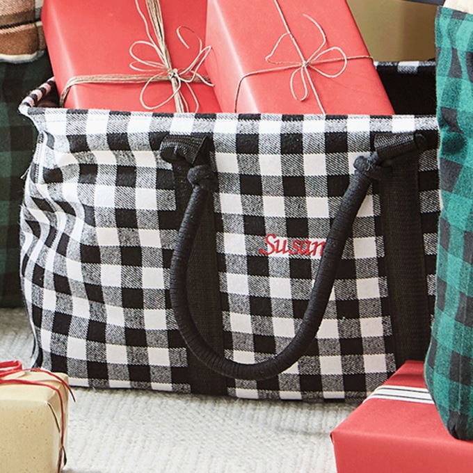 Large utility tote going gingham hotsell