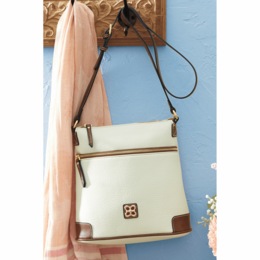 Belle Two-Toned Pebbled Crossbody Handbag, , large