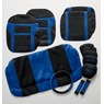 14-Piece Car Seat Cover Set - Universal Fit with Steering Wheel and Belt Covers, Blue, large