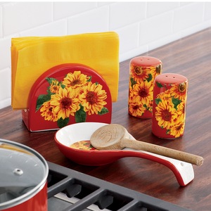 4-Piece Sunflower Stovetop Set, , large