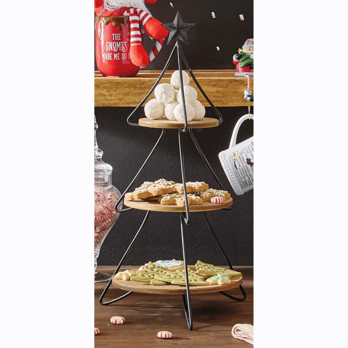 3-Tiered Christmas Tree-Shaped Stand, , large