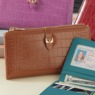 Women's Faux-Croco Wallet, , large