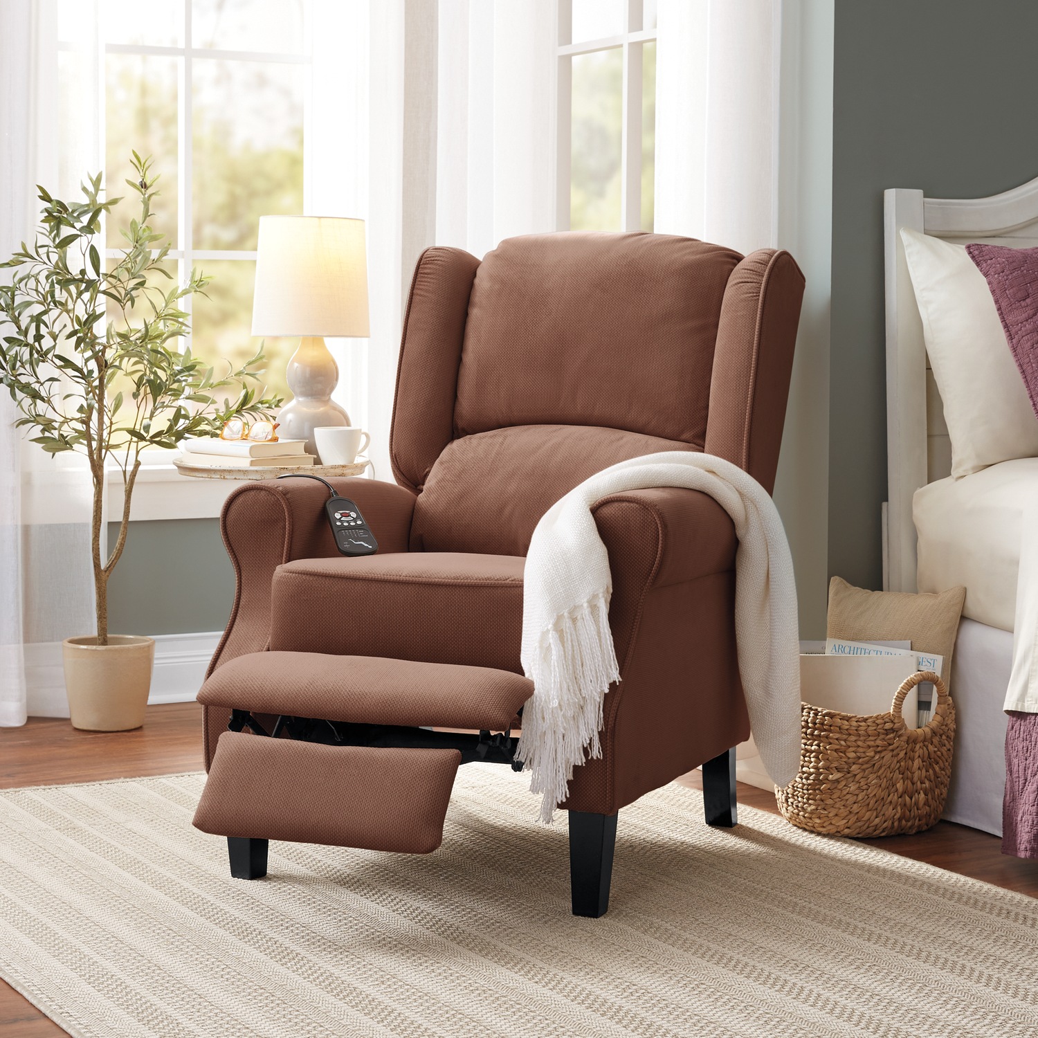 Large wingback best sale recliner