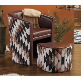 Lupe Club Chair &amp; Ottoman, , large
