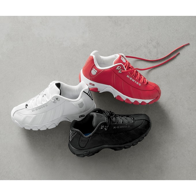 K-Swiss Men's Cross Training Shoe, Red White Gel, large