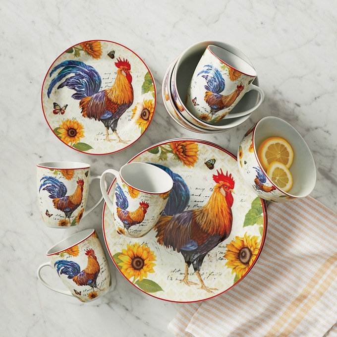 Rooster Serving Dish Set of 2