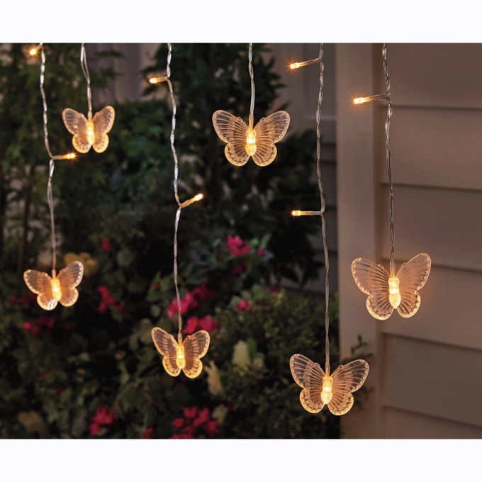 Solar Butterfly Curtain Lights, , large