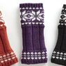 Snowflake Fingerless Gloves, Purple, large