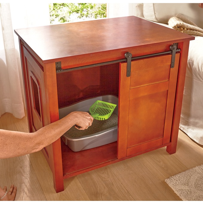 Barn Door Crate Litter Box, , large