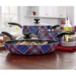 Ginny&#39;s 5-Piece Patterned Aluminum Cookware Set, , large