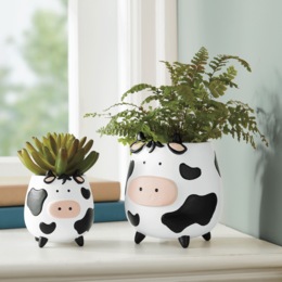 Set of 2 Animal Planters, , large