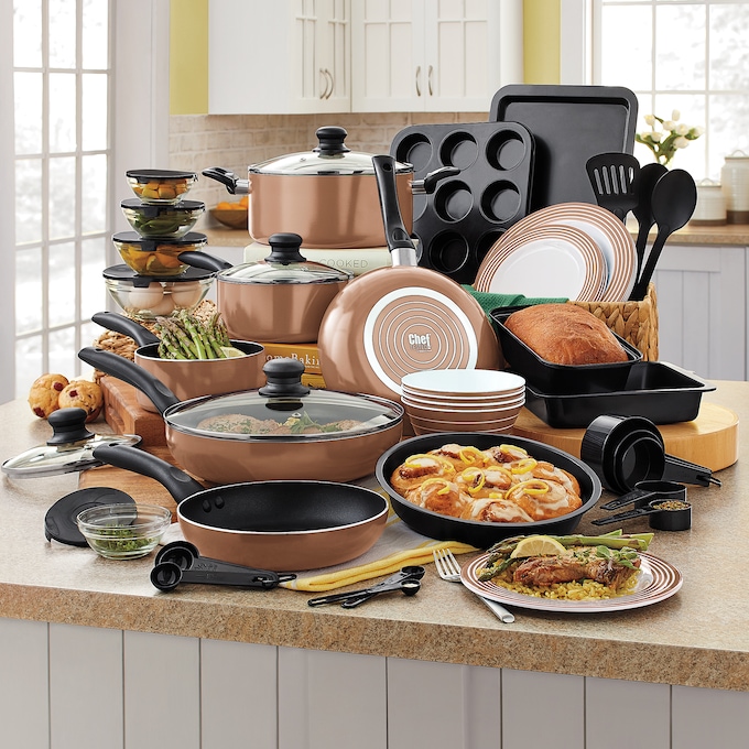 Chef Tested 50-Piece Mega Kitchen Set by Wards, Copper, large