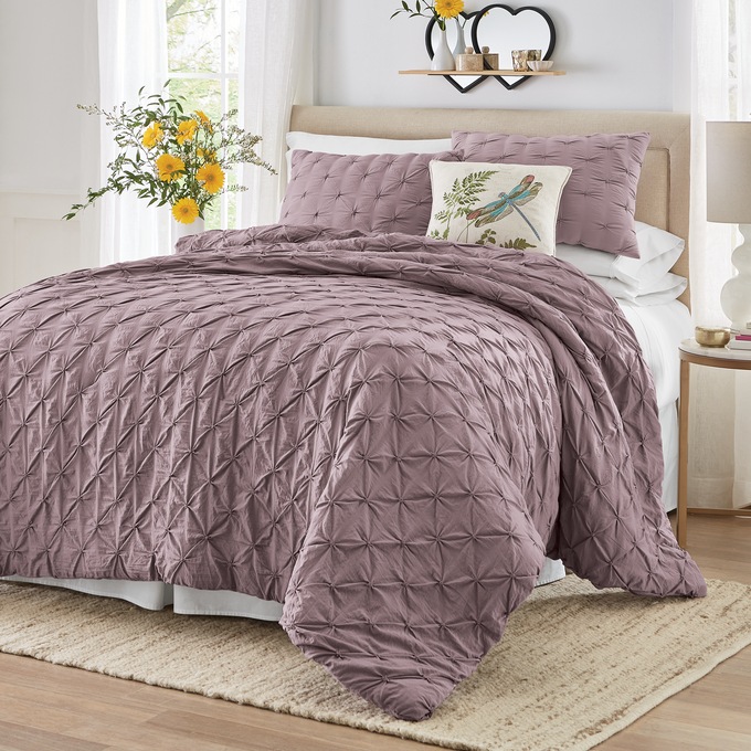 Pintuck comforter on sale