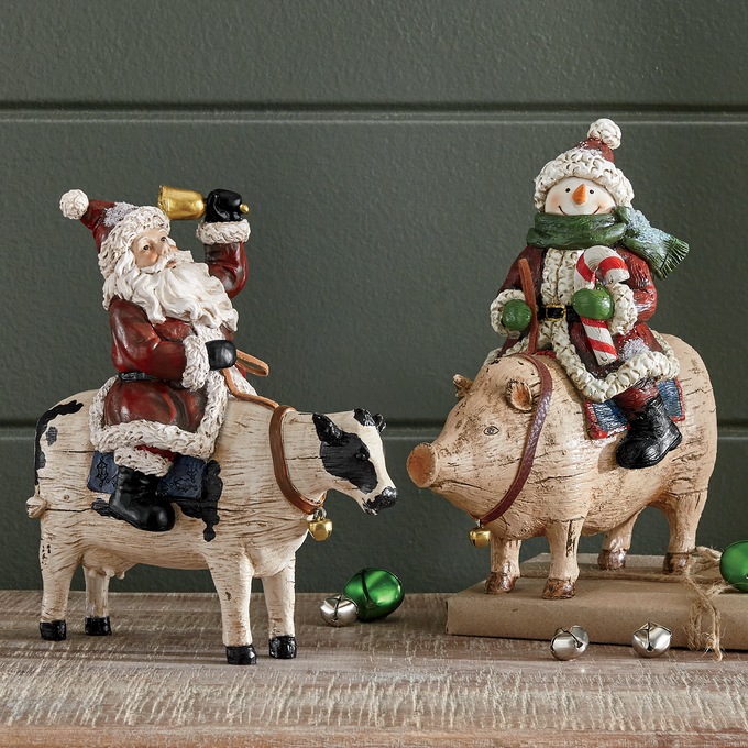 Santa or Snowman Farm Animal, , large