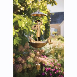 Woman with Umbrella and Birds Chime, , large