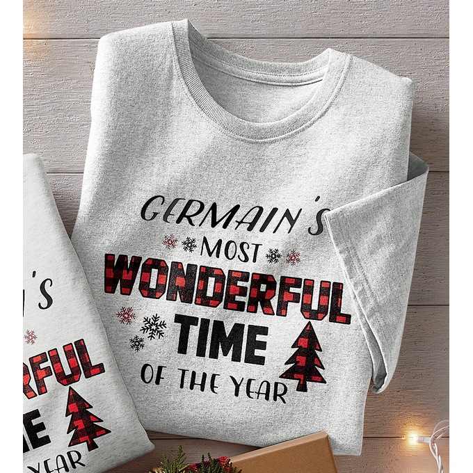 Personalized Wonderful Time T-Shirt, , large