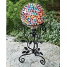 Metallic Gazing Ball with Stand, , large