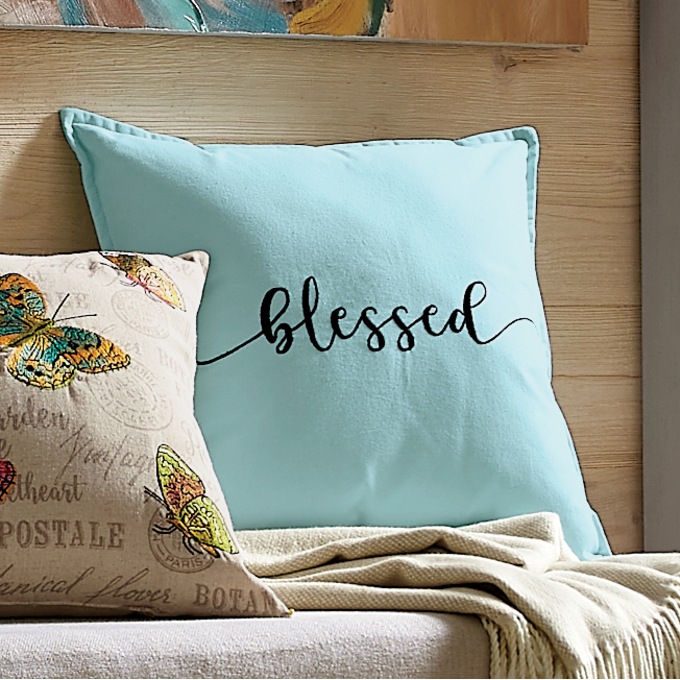Blessed decorative pillow sales