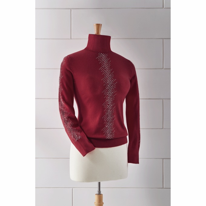 Courtney Sequin Turtleneck, , large