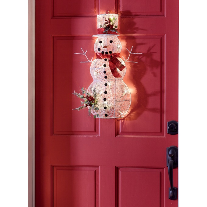 Small Snowman Lit Wall Décor Small Snowman Lit Wall Décor