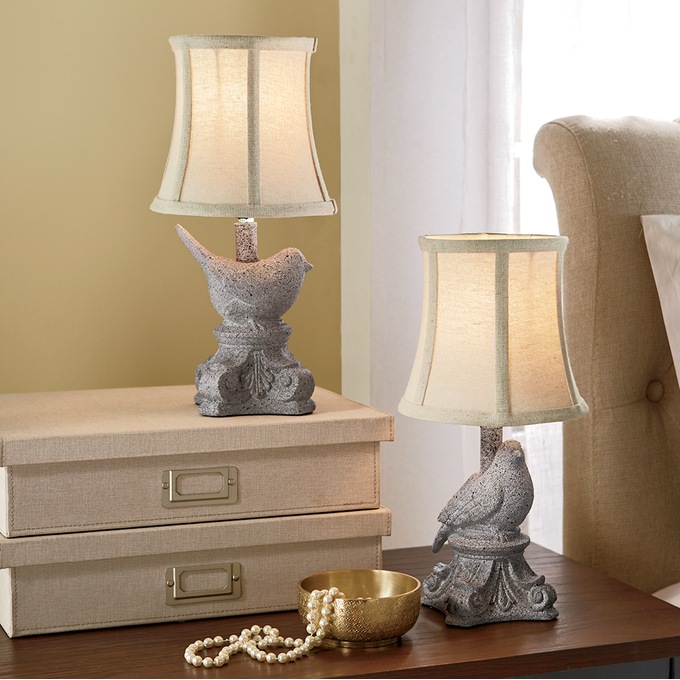 Set of 2 Bird Accent Lamps, , large
