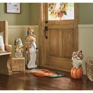 Set of 3 Large Lit Harvest Gnomes, , large