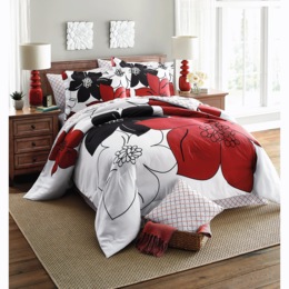 Melina Complete Bed Set, Red, large