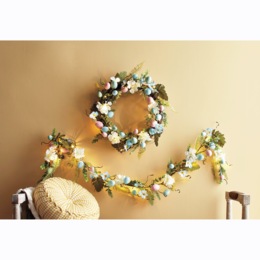 Wildflower Wreath, Faux Flowers, Spring Green Season, Round Garland Door  Decoration – GoJeek