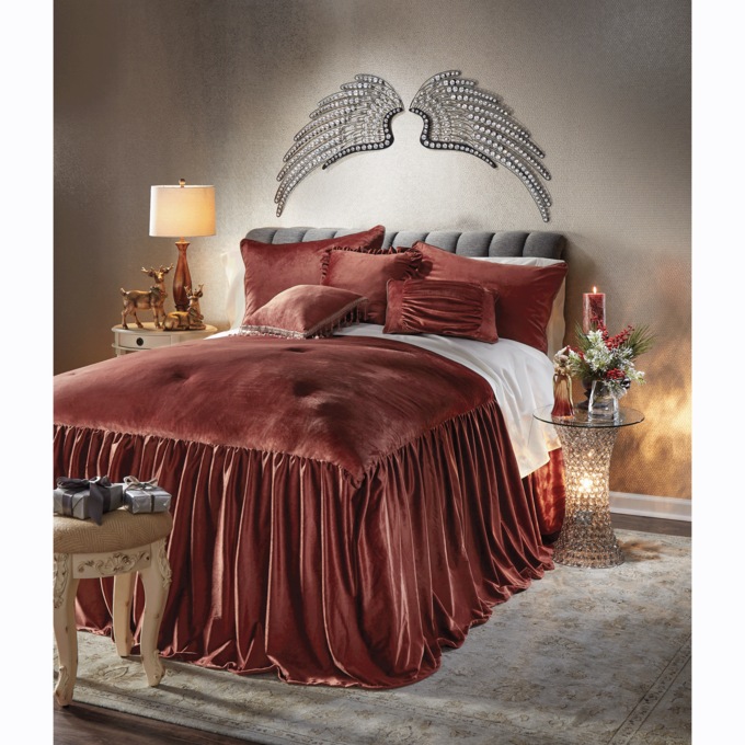 2-Piece Jeweled Angel Wings Wall D&eacute;cor Set, Black, large