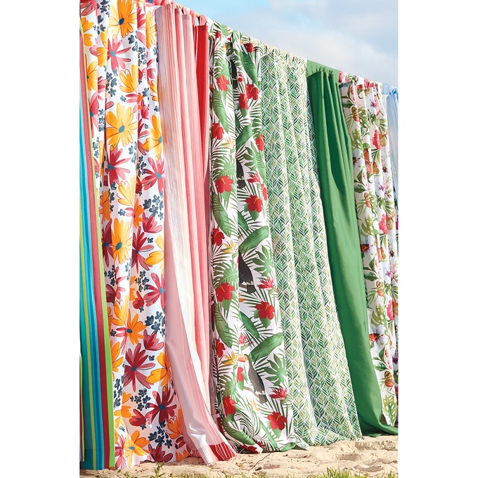 Outdoor Curtain Panel, Red Stripe, large