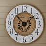 White Wood Wall Clock, , large