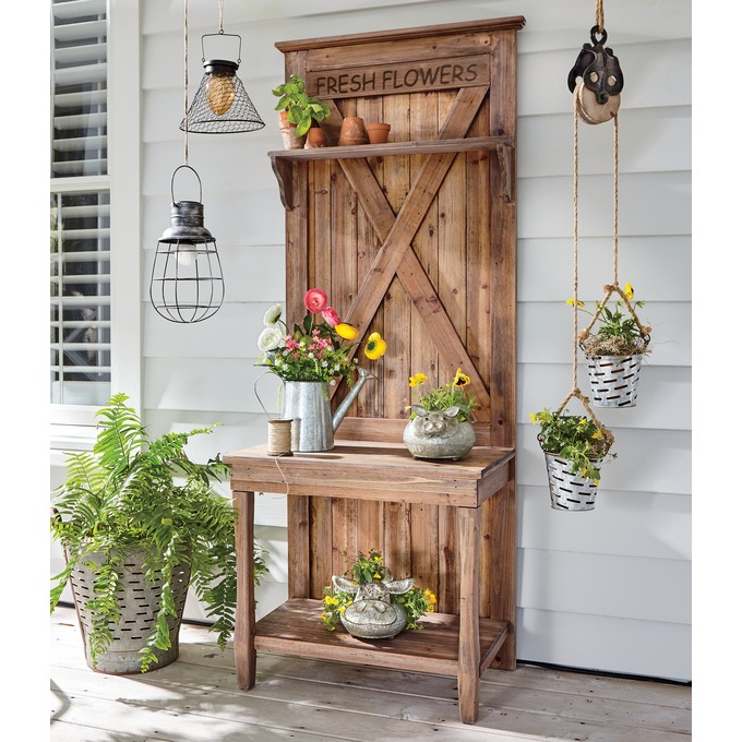 Wood Door Planter Bench Country Door