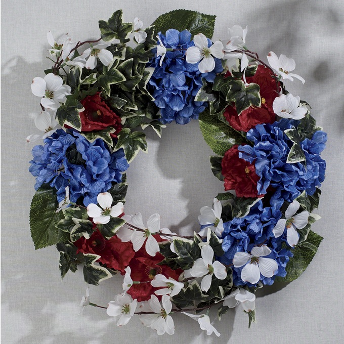 Red White And Blue Wreath Country Door