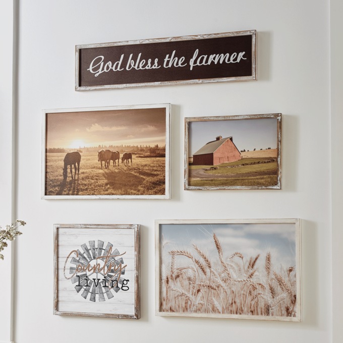 5-Piece Bless the Farmer Wall Gallery Set, , large