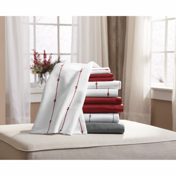 Stripe And Solid 2-Pack Microfiber Sheets, , large