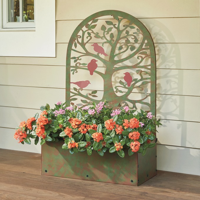 Bird Planter with Trellis, , large