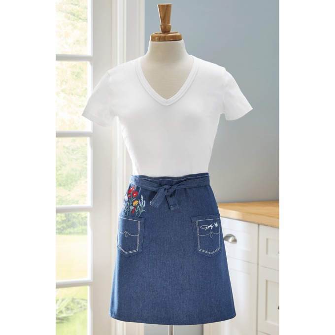 Dolly Parton Kitchen Apron, Denim, large