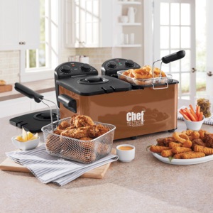 Chef Tested Double Tank Deep Fryer by Wards, , large