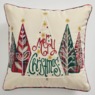 Embroidered Christmas Tree Pillow, , large
