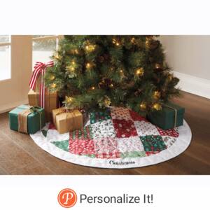 Puff Quilt Tree Skirt, , large