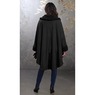 Sherpa-Trimmed Matching Fleece Cape with Gloves, Black, large